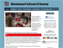 Tablet Screenshot of montessoriofaurora.com